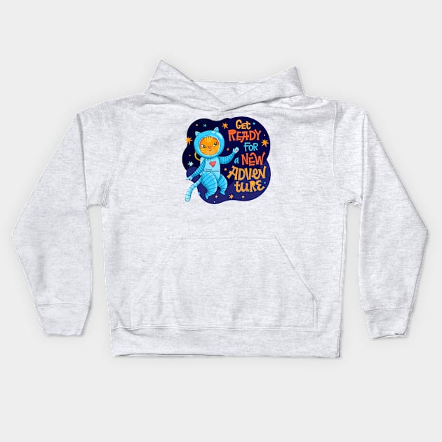 get ready for a new adventure Kids Hoodie by Mako Design 